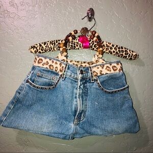 Lisa Abbott custom denim bootie purse